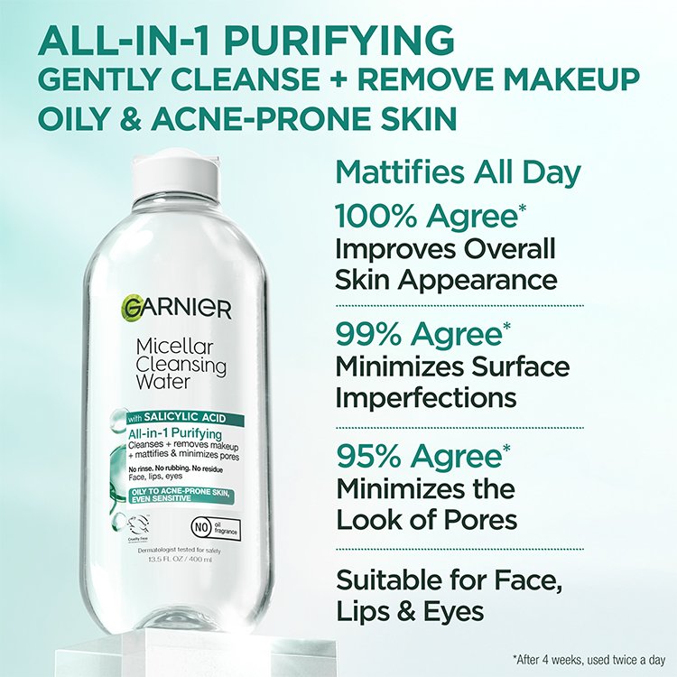Micellar Cleansing Water All-in-1 Purifying with Salicylic Acid 4 Micellar Cleansing Water All-in-1 Purifying with Salicylic Acid