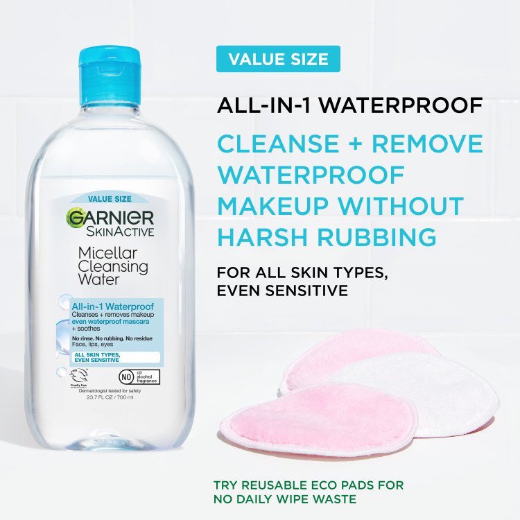 Micellar Cleansing Water All-in-1 Waterproof Makeup Remover 11 Micellar Cleansing Water All-in-1 Waterproof Makeup Remover
