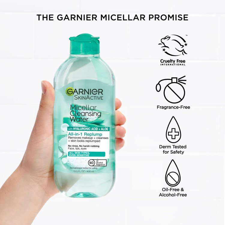 Micellar Cleansing Water With Hyaluronic Acid + Aloe 4 Micellar Cleansing Water With Hyaluronic Acid + Aloe